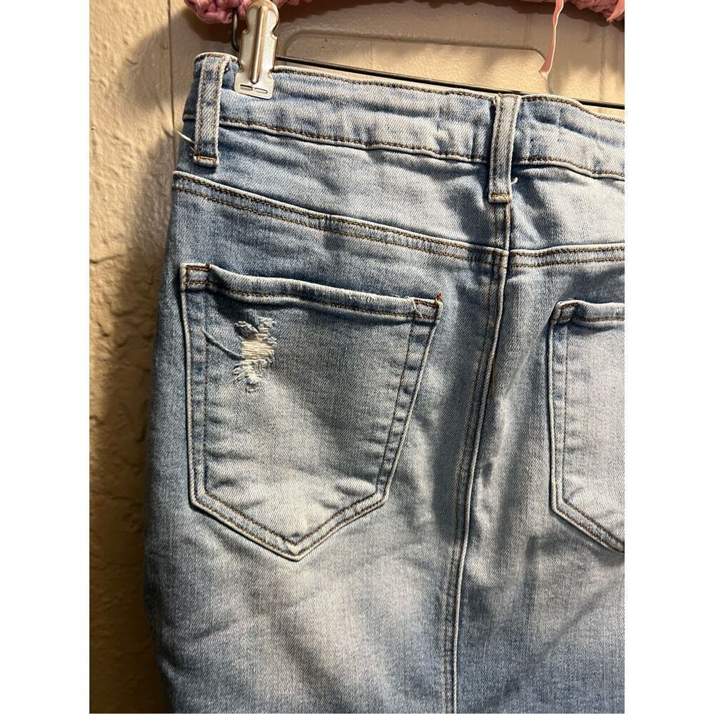 Risen Los Angeles Distressed Denim Skirt Woman’s Size Large - Picture 10 of 11